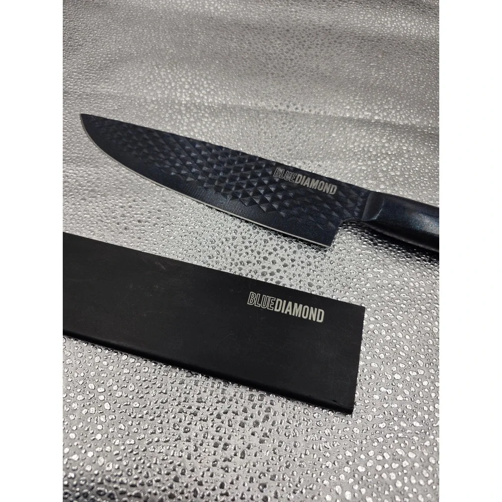 Blue Diamond SharpStone 8 inch Chef Knife Non-Stick Stainless Steel‎ Sheath O2